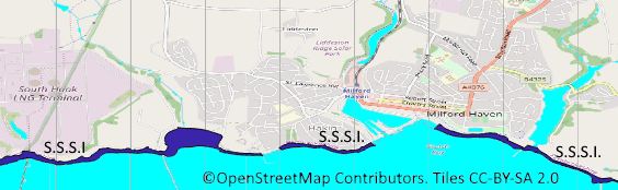Map of Milford Haven SSSI