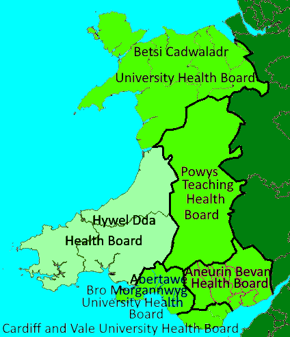 Map of NHS Health Boards